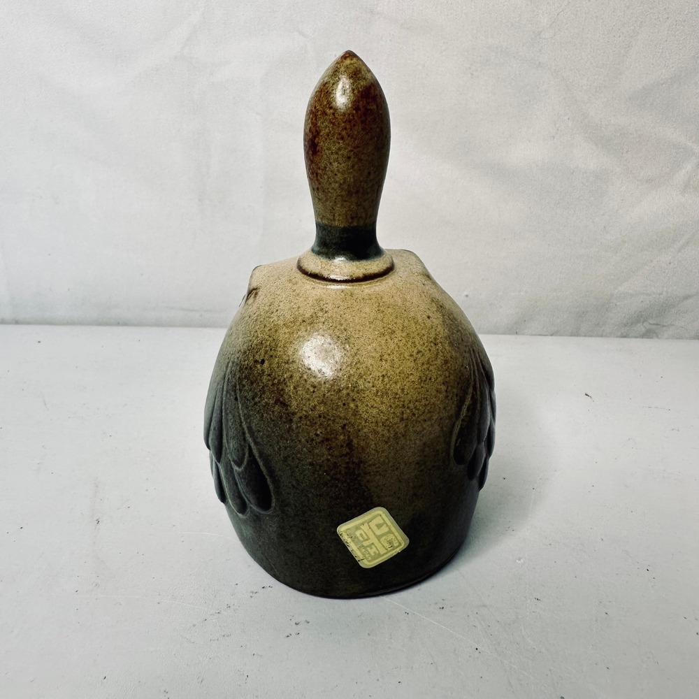 Vintage Otagiri Japan Ceramic Owl Bell Speckled Stoneware OMC Mid Century Decor - Picture 3 of 7